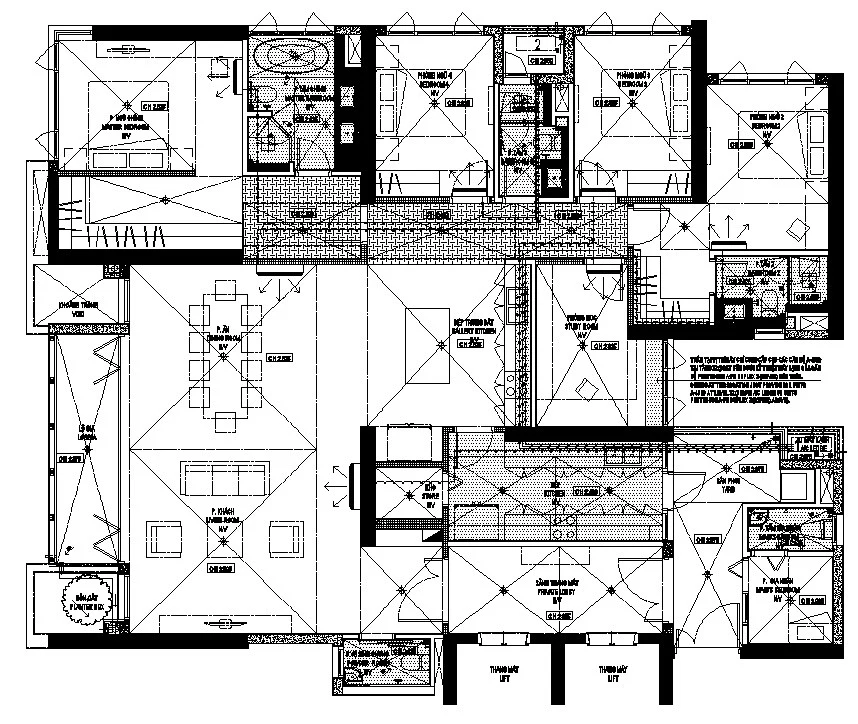 Sơ đồ điểm đèn căn Sky Mansion